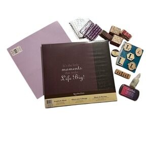 Recollections Scrapbook Album 12x12 with Stamps, Paper, Ink & Embellishments